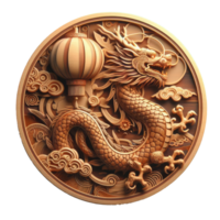 ai généré le chinois Nouveau année avec dragon icône et symbole dans chinois culture png