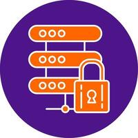 line filled circle icon vector