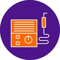 line filled circle icon vector