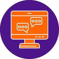 line filled circle icon vector
