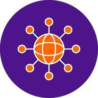 line filled circle icon vector
