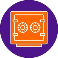 line filled circle icon vector