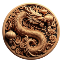 ai généré le chinois Nouveau année avec dragon icône et symbole dans chinois culture png