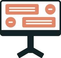 icono de vector de computadora de escritorio