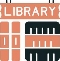 icono de vector de biblioteca