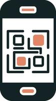 icono de vector de código qr