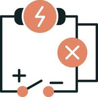 icono de vector de circuito eléctrico