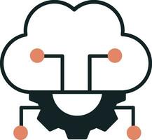 Cloud Server Settings Vector Icon