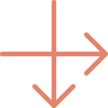 intersecarse vector icono