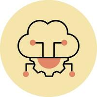 Cloud Server Settings Vector Icon