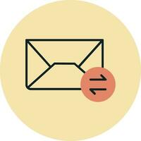 icono de vector de correos de intercambio