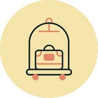 Luggage Cart Vector Icon