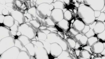 Bubbling 3d bubbles. Design. Boiling mass of bubbles in 3d animation. Background of boiling large bubbles. Mass of boiling liquid photo