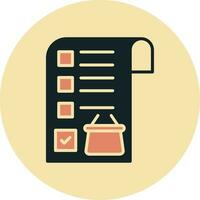 Shopping List Vector Icon