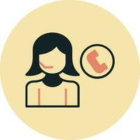 Call Center Agent Vector Icon