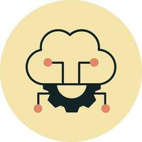 Cloud Server Settings Vector Icon