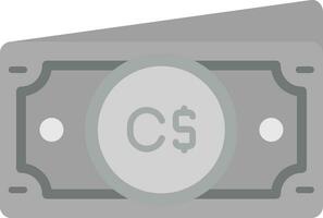 Canadian dollar Grey scale Icon vector