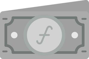 Guilder Grey scale Icon vector