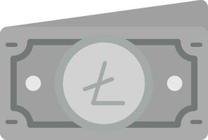 Litecoin Grey scale Icon vector