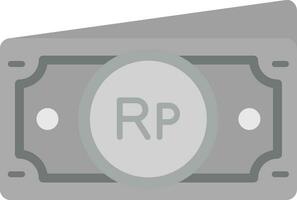 Indonesian rupiah Grey scale Icon vector