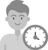 Time Grey scale Icon vector