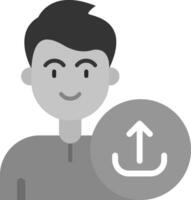 Upload Grey scale Icon vector