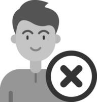 Cancel Grey scale Icon vector