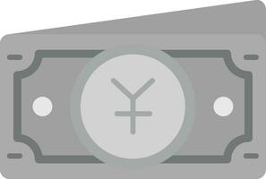 yuan gris escala icono vector