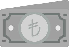 Turkish Grey scale Icon vector