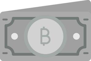 Baht Grey scale Icon vector