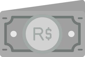 Brazilian real Grey scale Icon vector