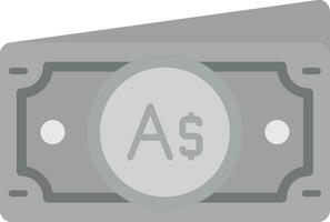 australiano dólar gris escala icono vector