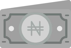 Naira Grey scale Icon vector