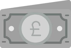 Pound Grey scale Icon vector