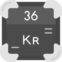 Krypton Grey scale Icon vector