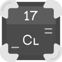 Chlorine Grey scale Icon vector