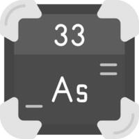 arsénico gris escala icono vector