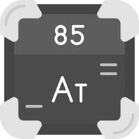 astatine gris escala icono vector