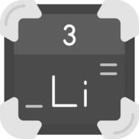 Lithium Grey scale Icon vector