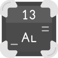 Aluminum Grey scale Icon vector