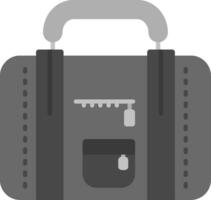 Travel bag Grey scale Icon vector