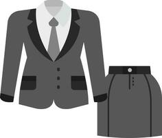 Women suit Grey scale Icon vector