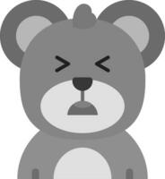 Anguish Grey scale Icon vector