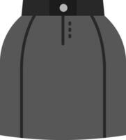 Mini skirt Grey scale Icon vector