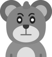 Embarrassed Grey scale Icon vector