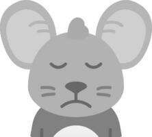 Sad Grey scale Icon vector