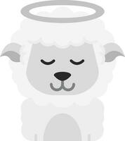 Angel Grey scale Icon vector