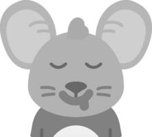 Drooling Grey scale Icon vector