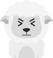 Angry Grey scale Icon vector