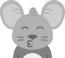 Kiss Grey scale Icon vector